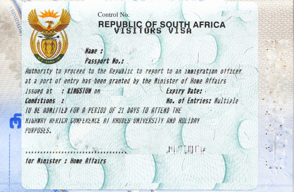 CHECKLIST FOR A MEDICAL TREATMENT VISA FOR SOUTH AFRICA Frenchside