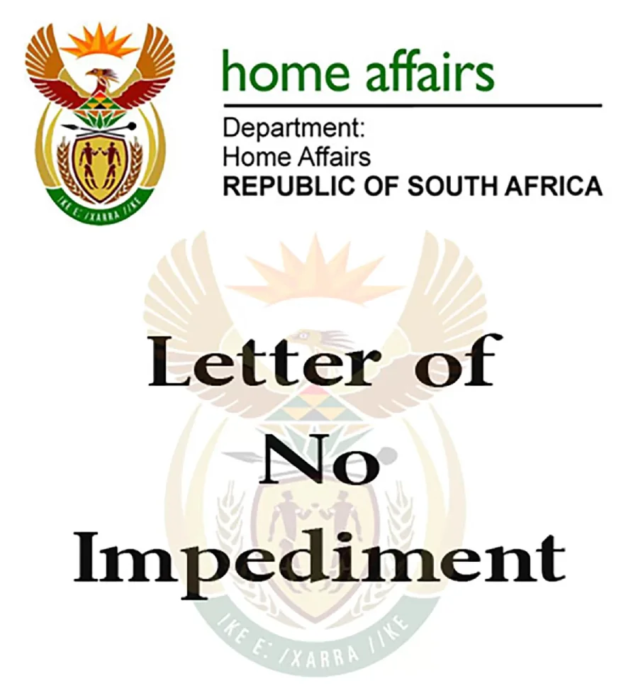 Letter of Non-Impediment Service Durban | R2999,99
